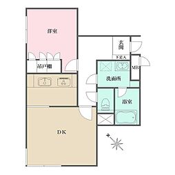 藤和シティコープ桜新町 1LDKの間取図画像