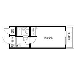 日神パレステージ宮崎台 1Kの間取図画像