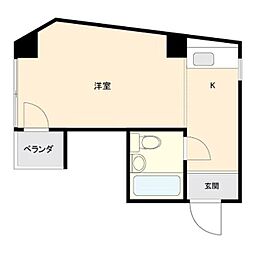 メゾン・ド・オルム ワンルームの間取図画像