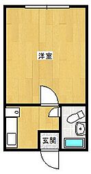 ヒルズアベニューさくら 1Kの間取図画像