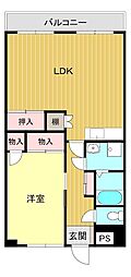 ロイヤルフラッツ 1LDKの間取図画像