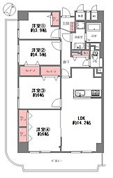 オリーブハイツ姫島 4LDKの間取図画像