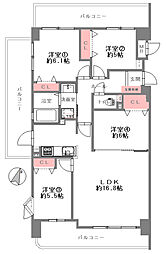 ダイアパレス吹田ウインドヒル 4LDKの間取図画像