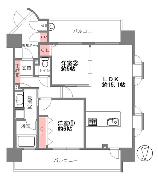 間取りを拡大表示