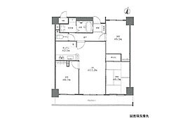 ロイヤルシャトー井口 3LDKの間取図画像