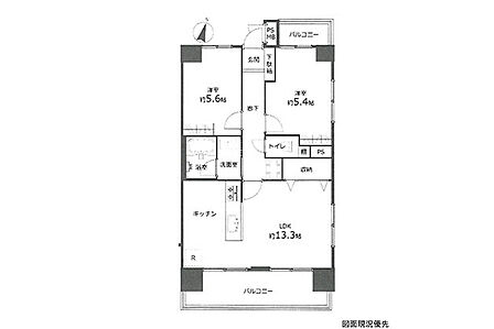 2LDK 間取り