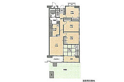 コープ野村楽々園 4LDKの間取図画像