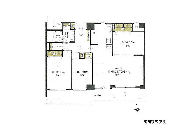 間取り 井口台パークヒルズ壱番館 2階/-