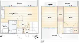 フォンタナ駒沢No.6 2LDKの間取図画像