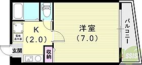 ハイツ村上I  ｜ 兵庫県神戸市中央区坂口通3丁目（賃貸マンション1K・2階・18.56㎡） その2