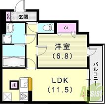 アルコイリス上筒井  ｜ 兵庫県神戸市中央区上筒井通7丁目401（賃貸アパート1LDK・2階・45.55㎡） その2