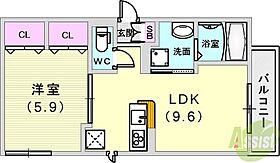 セジュール下山手通  ｜ 兵庫県神戸市中央区下山手通8丁目4-10（賃貸アパート1LDK・2階・37.81㎡） その2