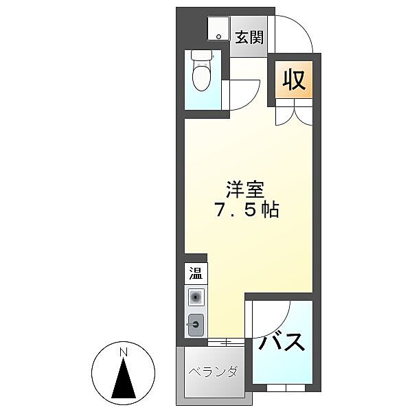 POLCA 503｜岐阜県岐阜市長良宮路町2丁目(賃貸マンション1K・5階・19.39㎡)の写真 その2