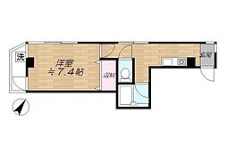 メゾンルトゥール 1Kの間取図画像