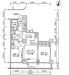UR都市機構ジェイタワー西大井イーストタワー 2LDKの間取図画像