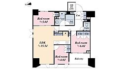 ザ・パークハウス南麻布 3LDKの間取図画像