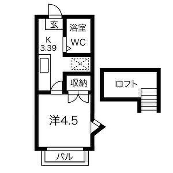 ココアハイツ 201｜静岡県静岡市駿河区小鹿１丁目(賃貸アパート1K・2階・16.96㎡)の写真 その2