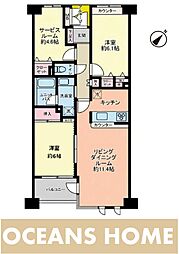 フラージュ北鴻巣 2SLDKの間取図画像