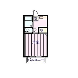 カナディアンビレッジ山手 1階1Kの間取り