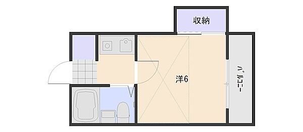 ヴィラ五日市 203｜広島県広島市佐伯区五日市２丁目(賃貸アパート1K・2階・16.69㎡)の写真 その2