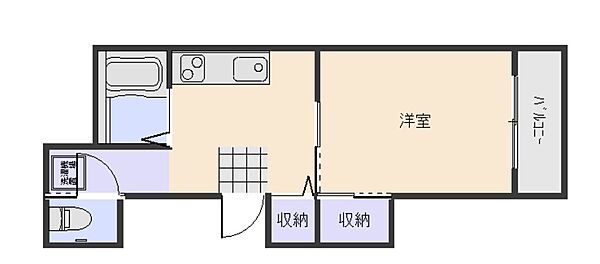 パルコ中央 108｜広島県広島市佐伯区五日市中央１丁目(賃貸アパート1DK・1階・24.75㎡)の写真 その2