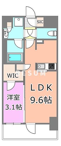 千葉県千葉市中央区富士見1丁目(賃貸マンション1LDK・12階・32.80㎡)の写真 その2