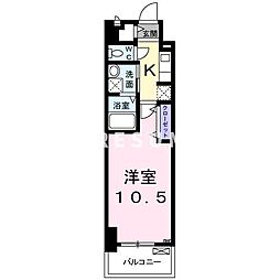 JR総武線 千葉駅 徒歩17分の賃貸マンション 11階1Kの間取り