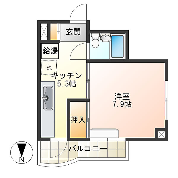 西口朝日マンション ｜山形県山形市双葉町2丁目(賃貸マンション1K・3階・20.00㎡)の写真 その2