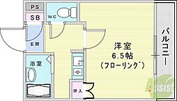 ギャレ蛍池 1Kの間取図画像