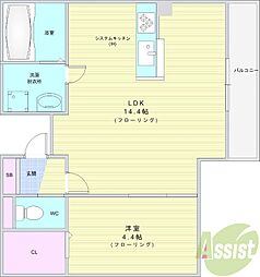 YourMaisonChiKanon 1LDKの間取図画像