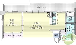 フェニックス緑地公園 1LDKの間取図画像