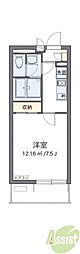 クレイノ清都3 1Kの間取図画像