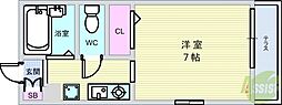 コーポエイボン 1Kの間取図画像