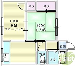 和美荘第1棟 1LDKの間取図画像