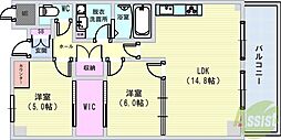 グリーンヒル 2LDKの間取図画像