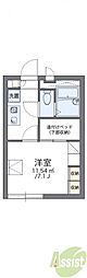 レオパレス川西 1Kの間取図画像