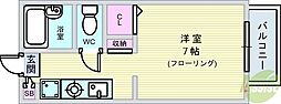 コーポイナガワ 1Kの間取図画像