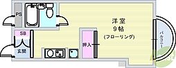 ユーカリハウス ワンルームの間取図画像