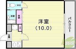 セレーノ箕面 1Kの間取図画像