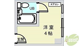 ギャレ蛍池 ワンルームの間取図画像