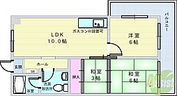 ラ・カーサ上野西 3LDKの間取図画像