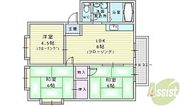 ビバ瀬川 3LDKの間取図画像