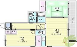 メゾン・ド・ロワール 2LDKの間取図画像