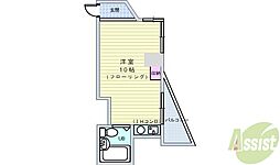 ユニバーサルコート柴原 ワンルームの間取図画像