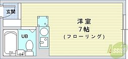 CEREZO井口堂 ワンルームの間取図画像