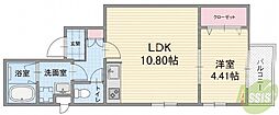 ソフィアウエスト 1LDKの間取図画像