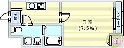 かねまつ庄内ビル 1Kの間取図画像