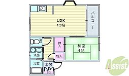 ル・サムディ 1LDKの間取図画像