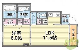 All Good 和 1LDKの間取図画像
