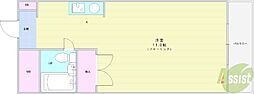 ランドマーク ワンルームの間取図画像